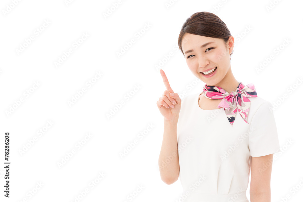 asian businesswoman on white backgroud