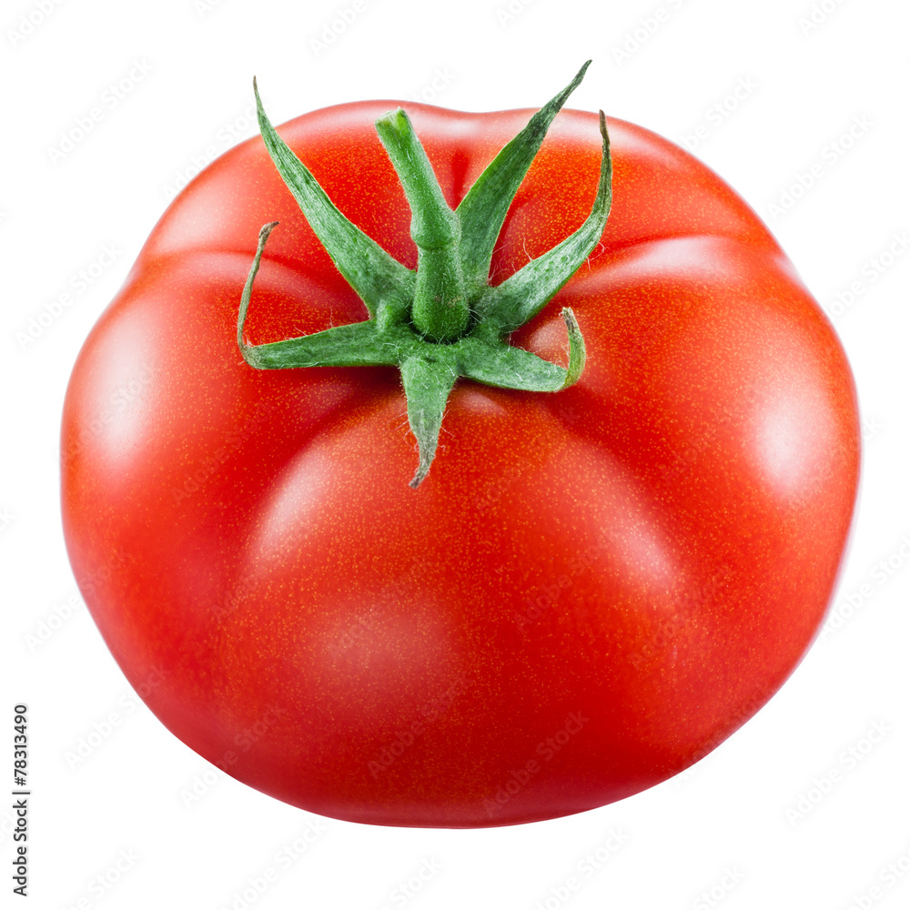 Tomato isolated on white. With clipping path