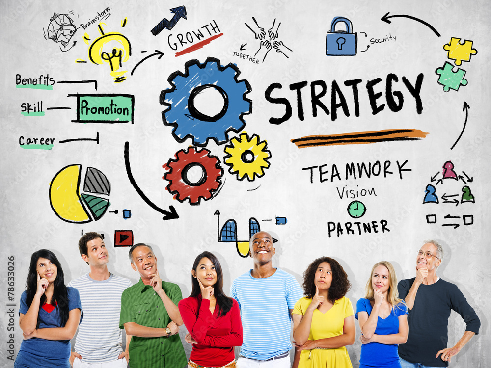 Strategy Solution Tactics Teamwork Growth Vision Concept