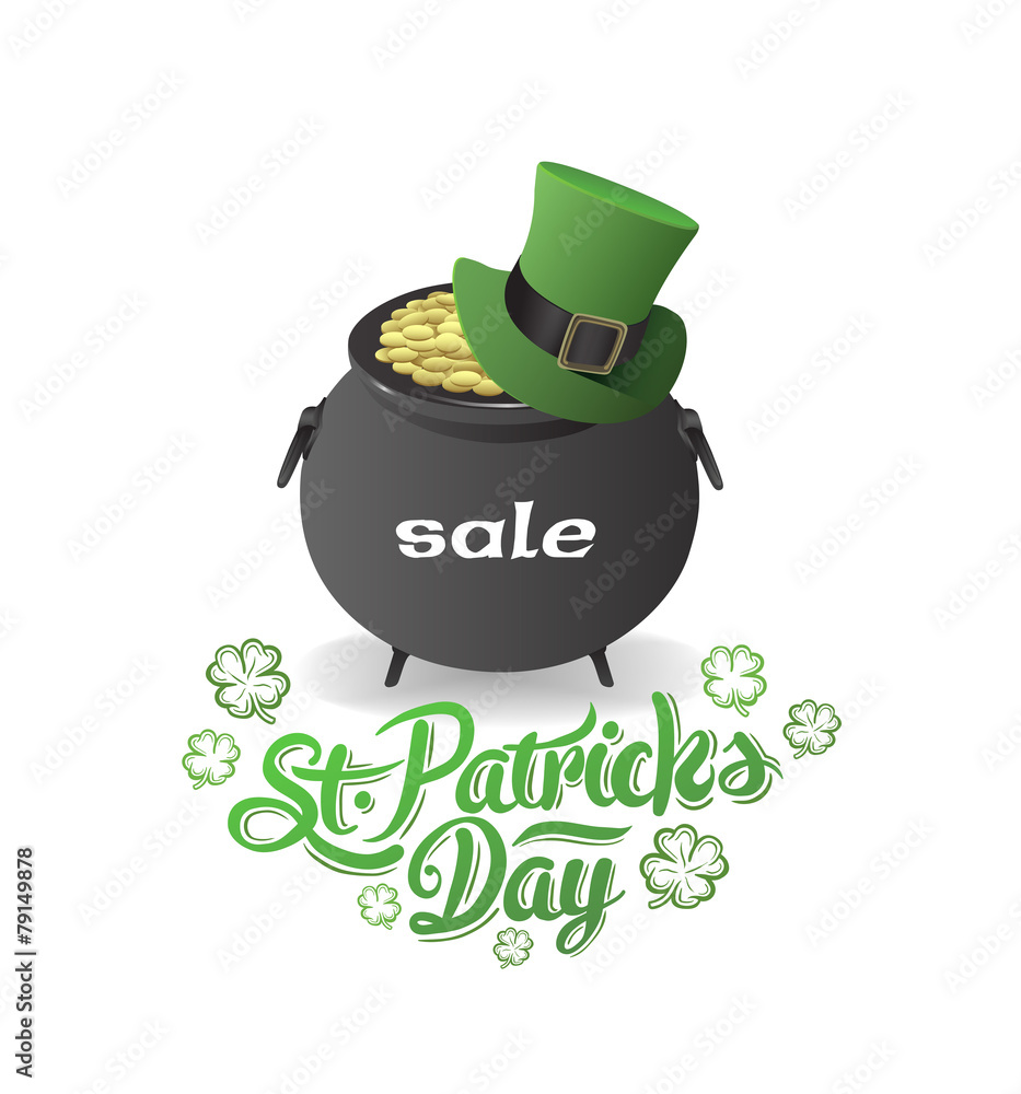 St patricks day sale advertisement vector