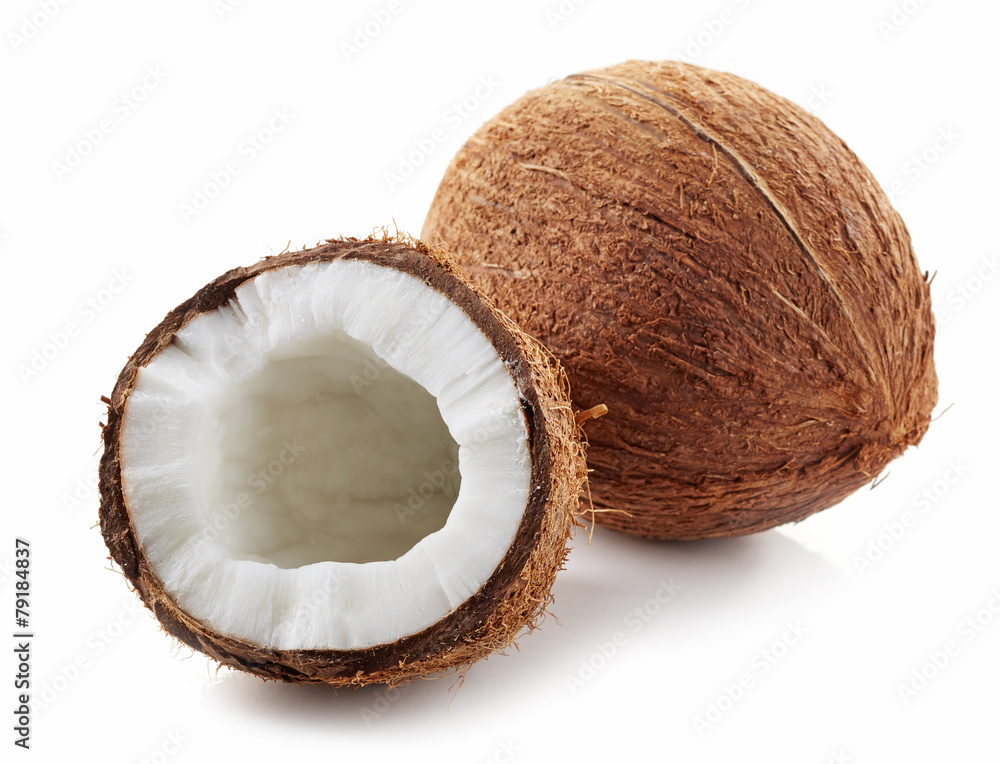 coconut on a white background