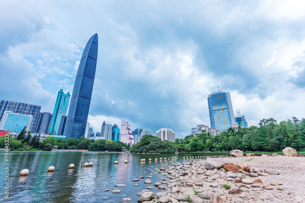 skyline and cityscape of modern city,shenzhen