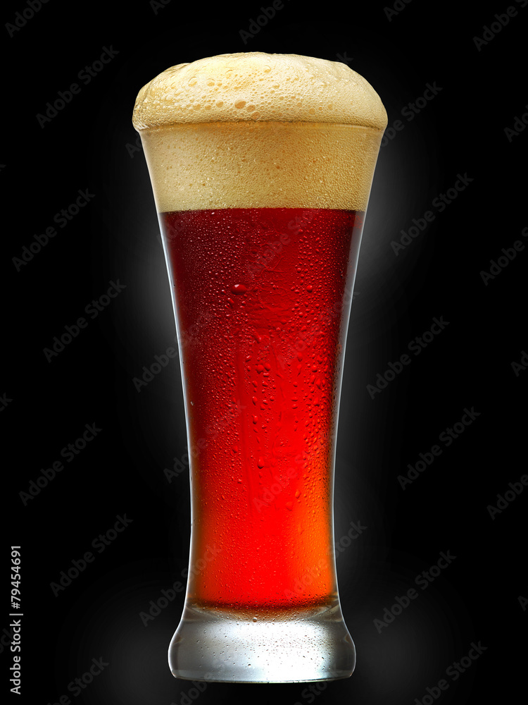 glass of dark beer