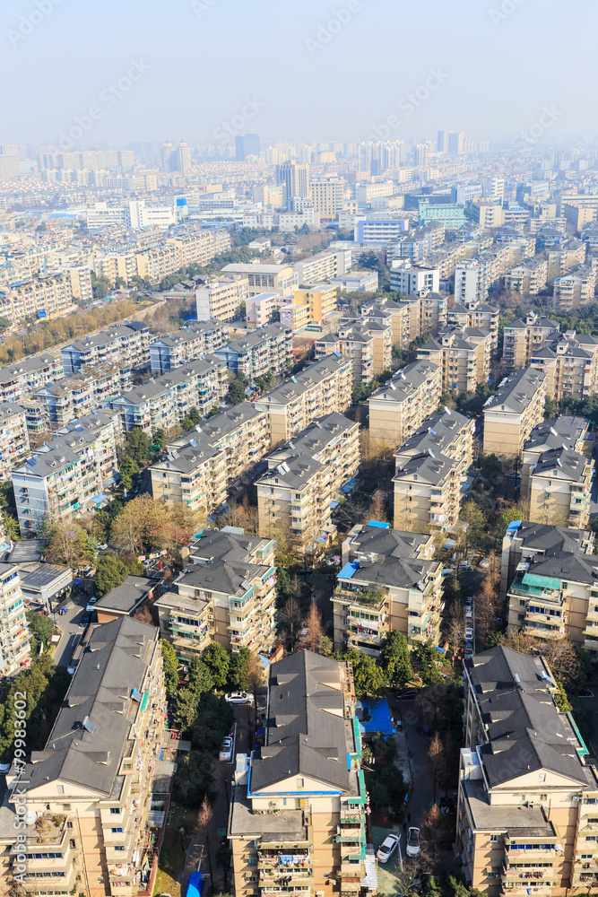 中国杭州城市住宅区