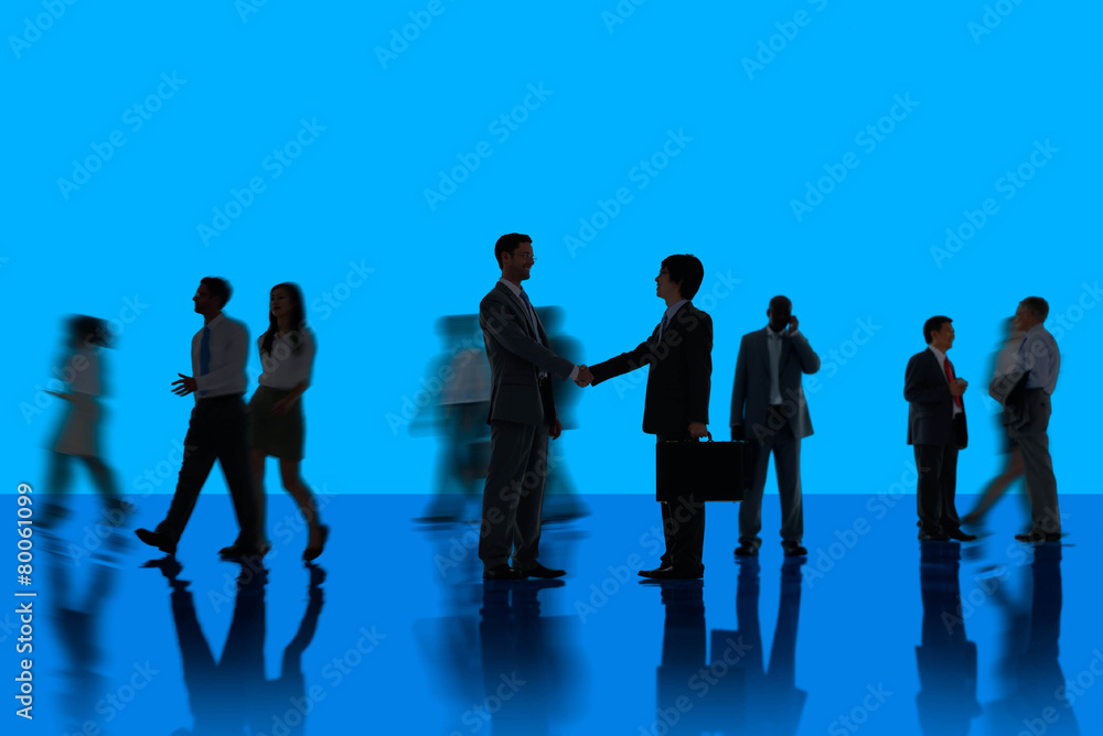 Silhouettes Diverse Corporate Business People Concept