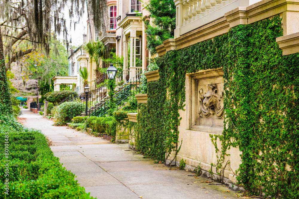 Savannah, Georgia, USA Historic Downtown