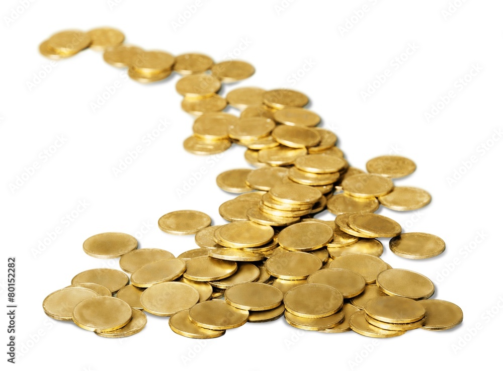 Gold. gold coins road or path