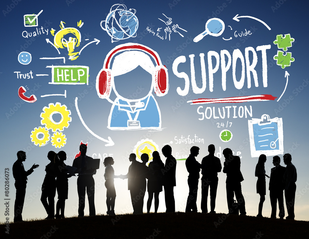 Support Solution Advice Help Care Satisfaction Quality Concept