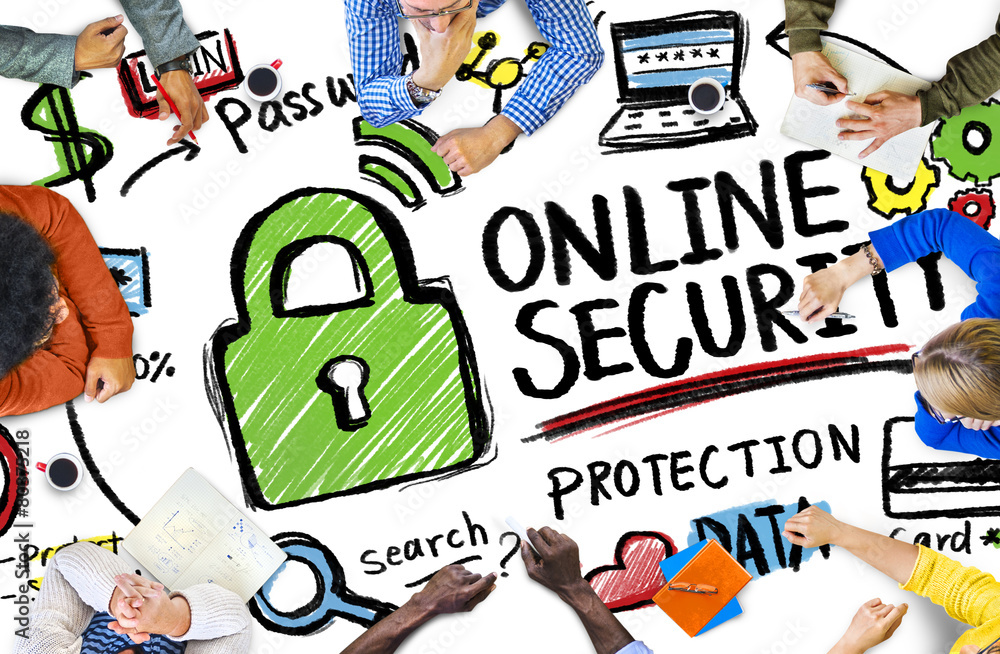 Online Security Protection Internet Safety People Concept