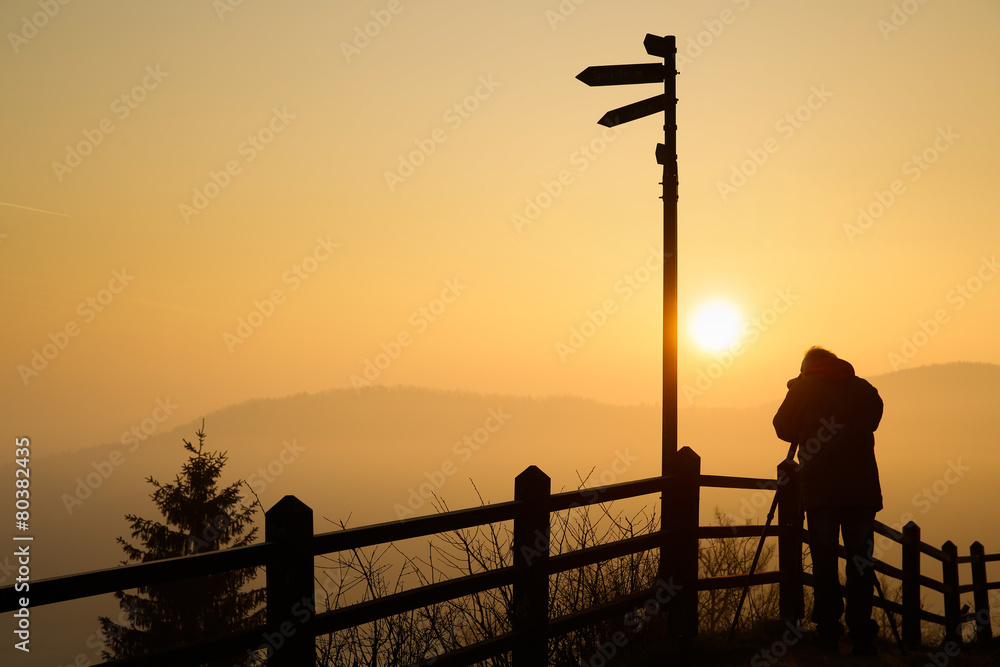 Photographer taking photos