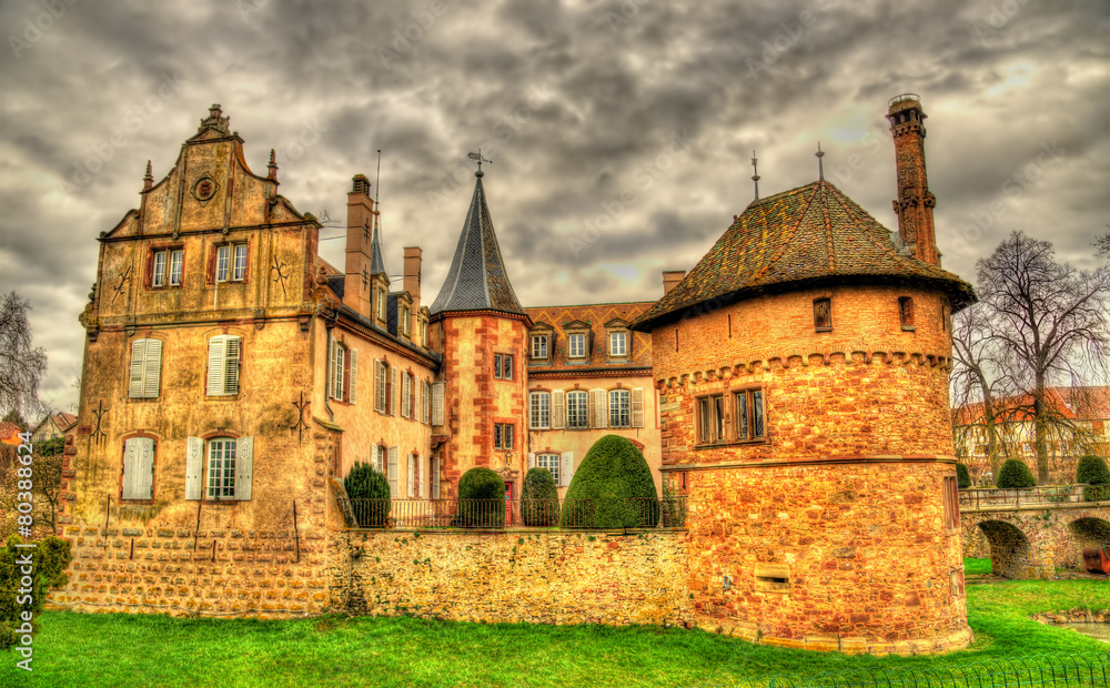 The Chateau dOsthoffen, a medieval castle in Alsace, France