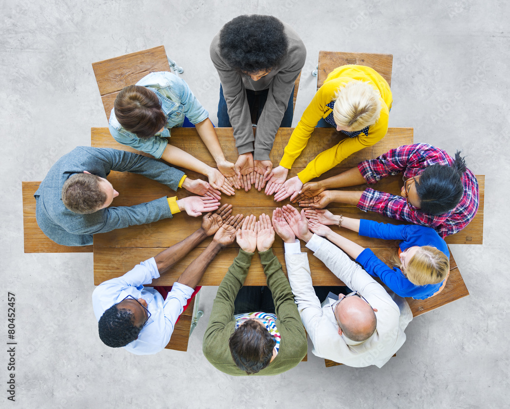 Group of Diverse People Hand Cupped Concept