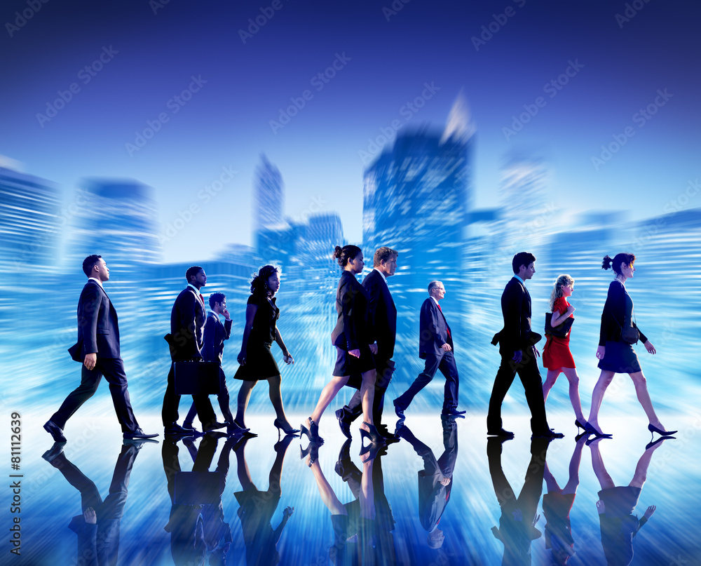 Business People Commuter Cityscape Team Concept