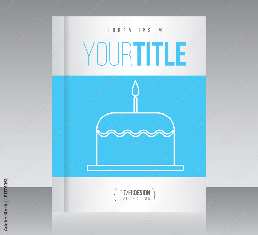 Cover design vector template, minimal style