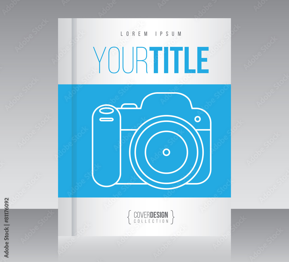 Cover design vector template, minimal style