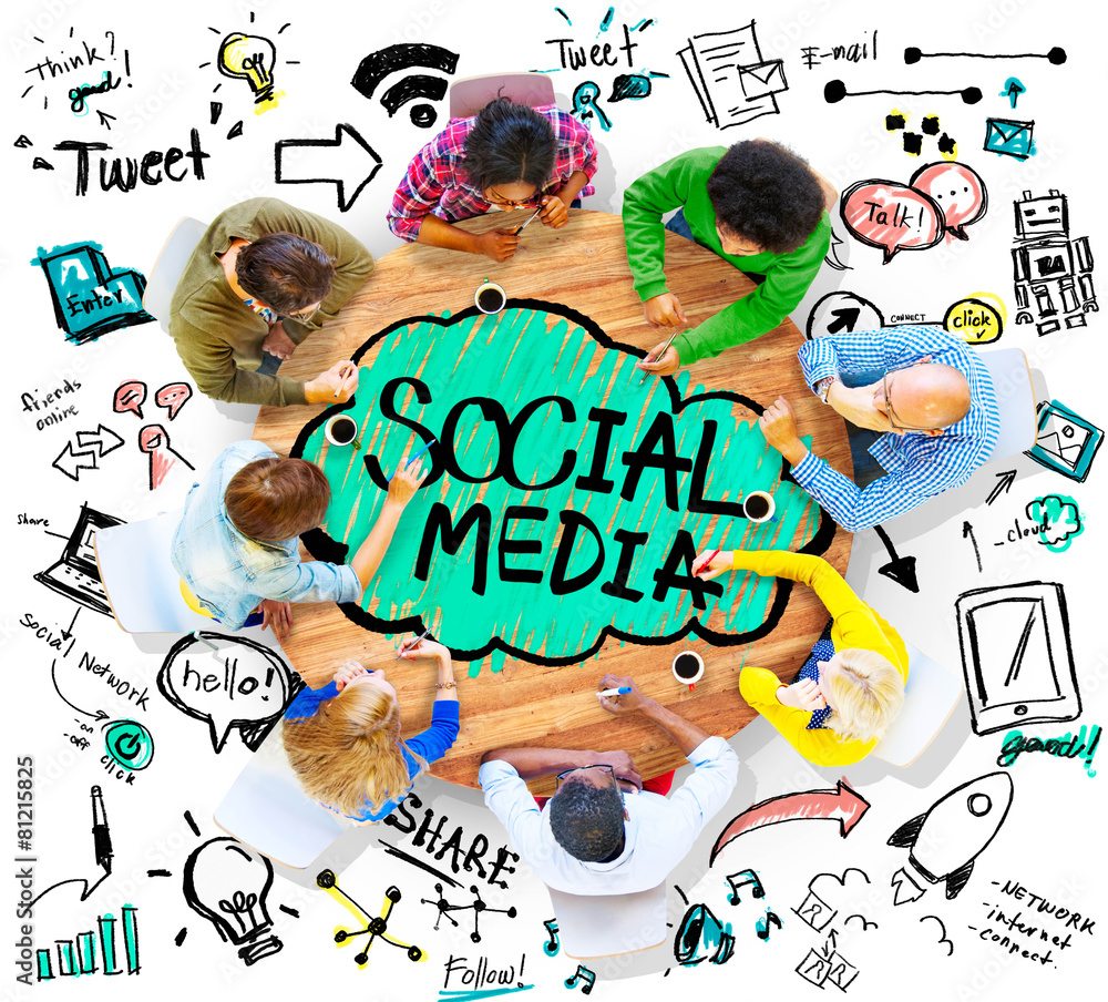 Social Media Global Communication Technology Connection Concept