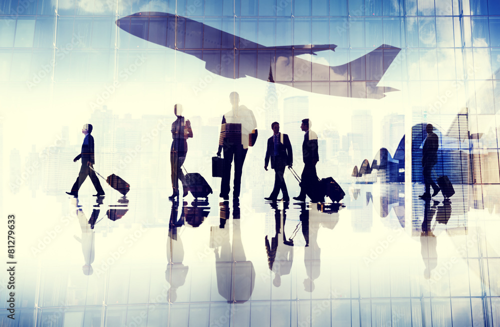 Airport Travel Business People Terminal Corporate Flight Concept