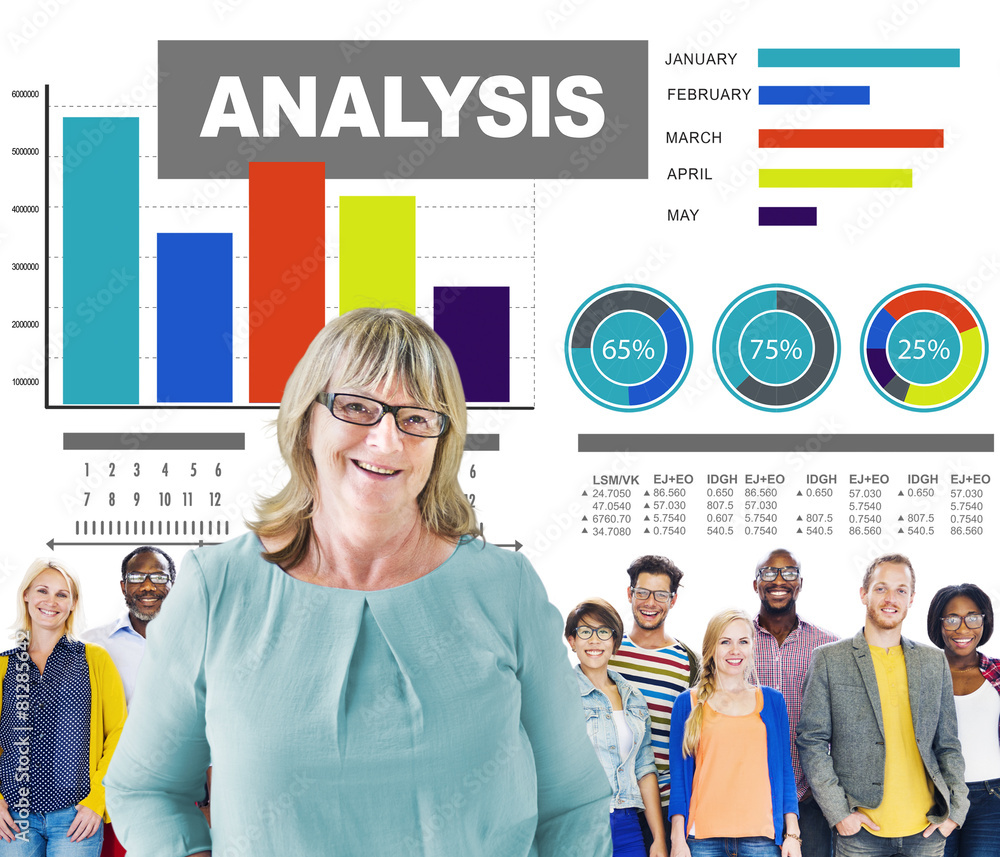 Analysis Information Bar Graph Data Statistic Concept