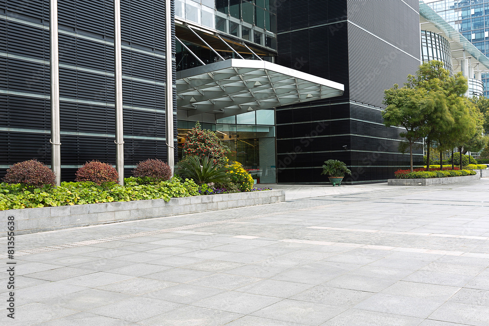 modern building facade and entrance