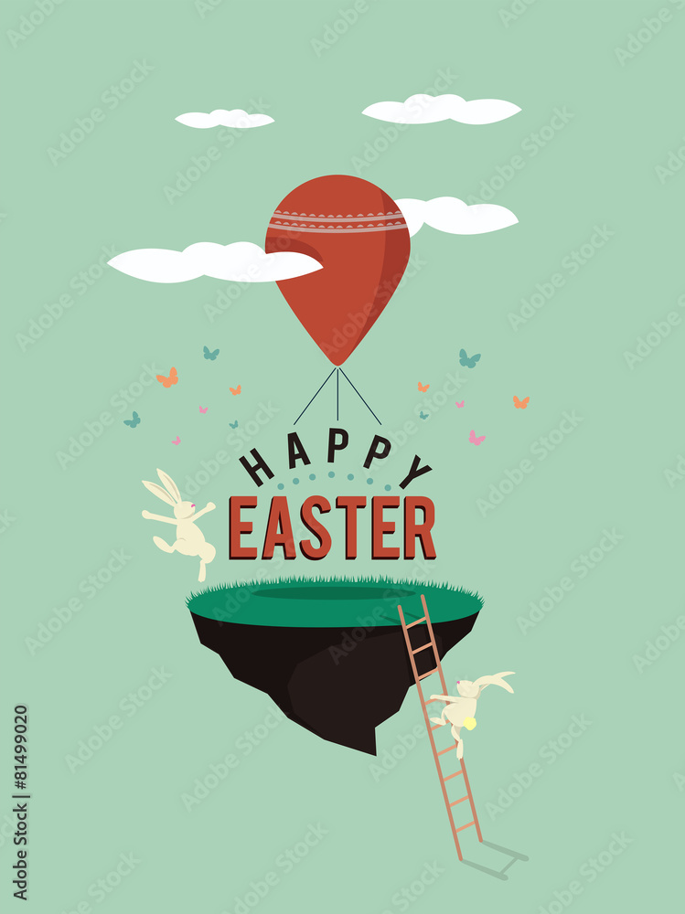 Happy Easter greeting vector