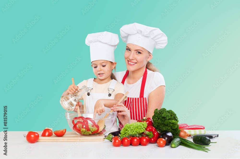 Cooking. Preparing fresh vegetable salad