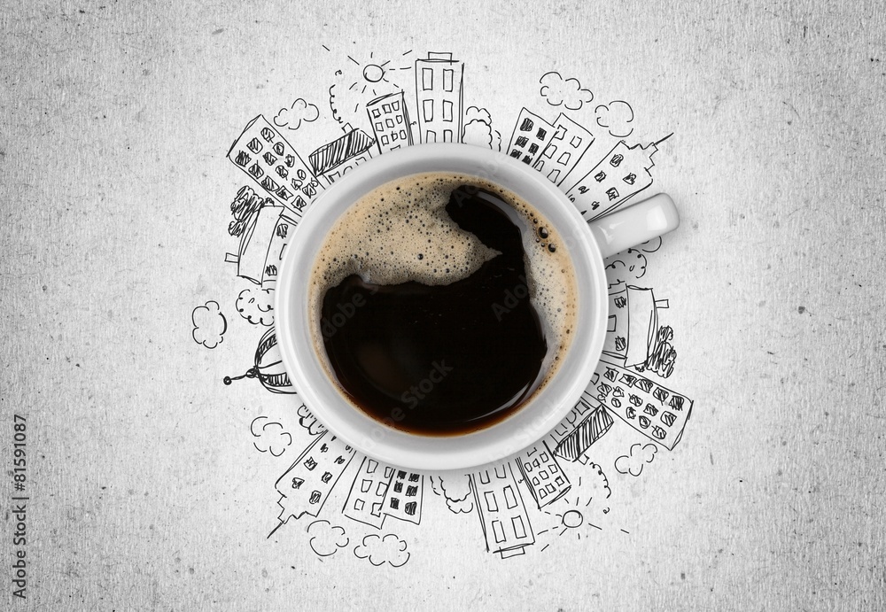 Coffee. Coffee cup with clipping path