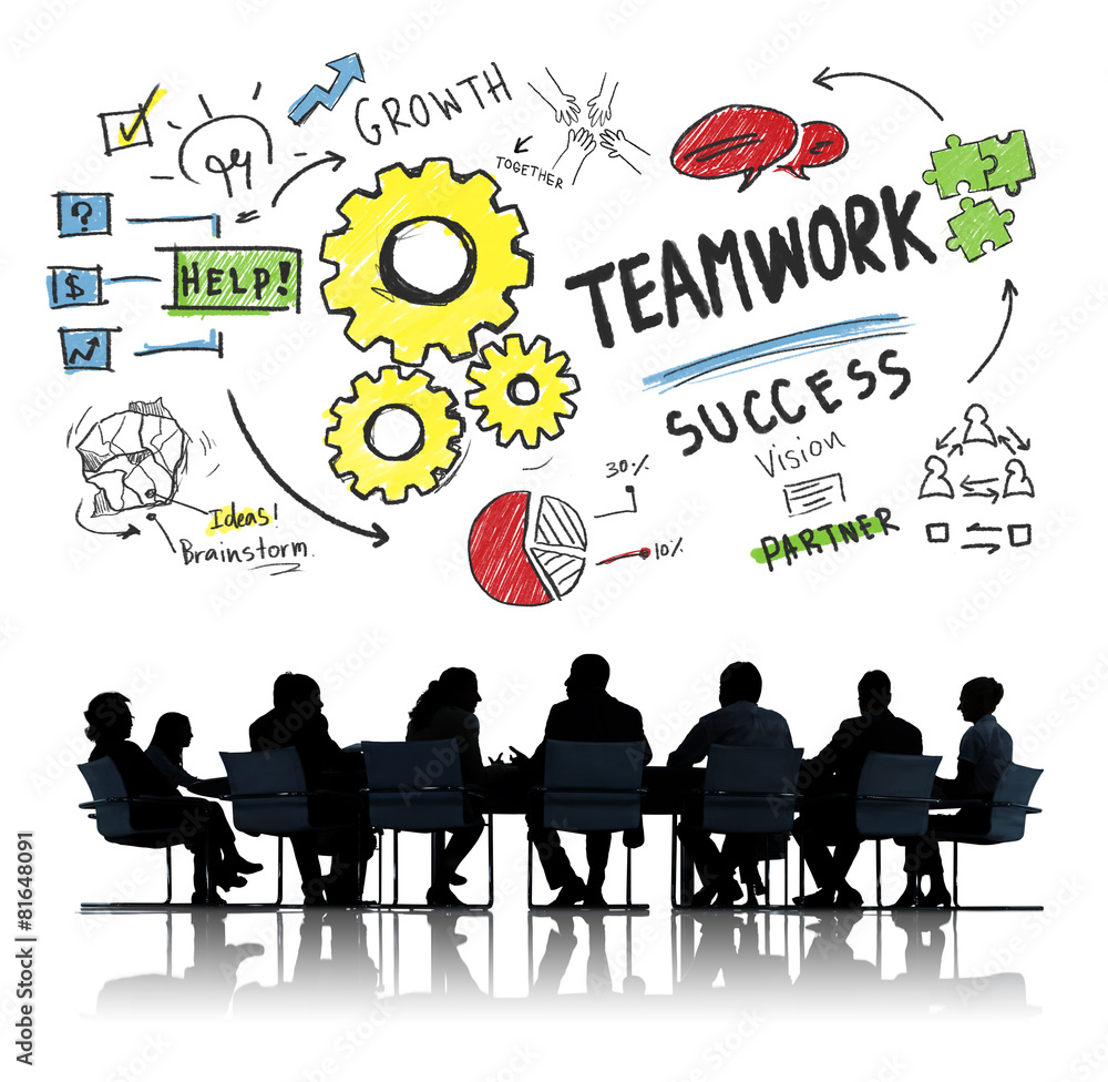 Teamwork Team Collaboration Corporate Business Meeting Concept