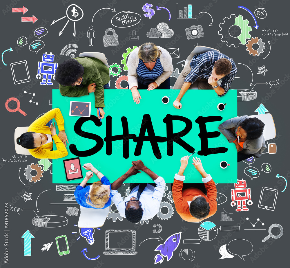 Share Sharing Connection Online Communication Networking Concept