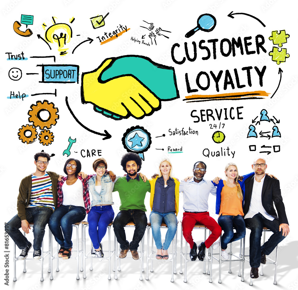 Customer Loyalty Service Support Care Trust Casual Concept