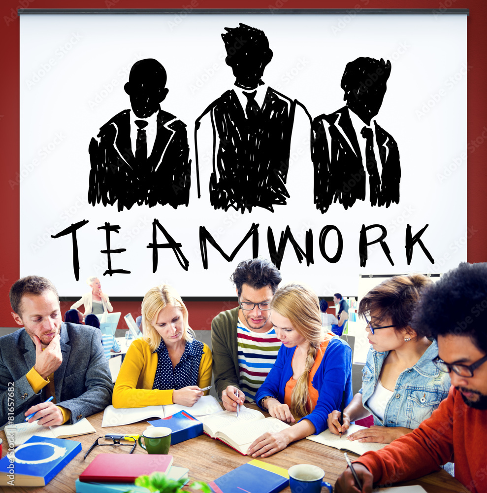 Teamwork Group Collaboration Organization Concept