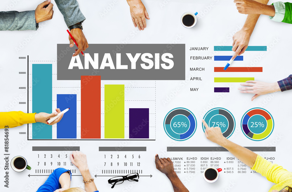 Analysis analyzing information bar graph data statisitc concept