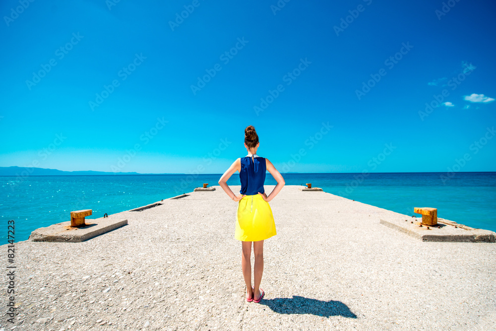 Woman on the pier