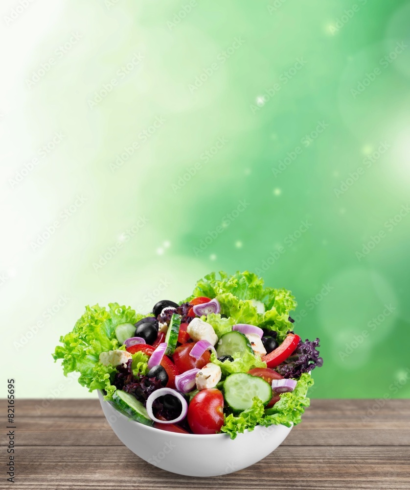 Diet. Fresh mixed vegetables salad in a bowl