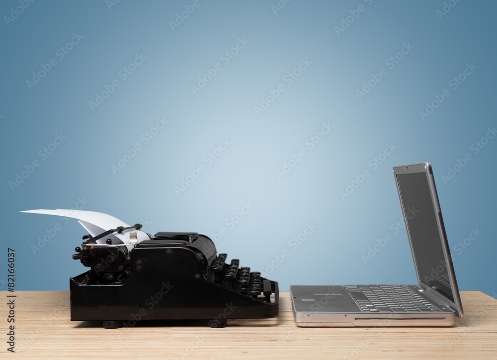 Old. New and old typing machines