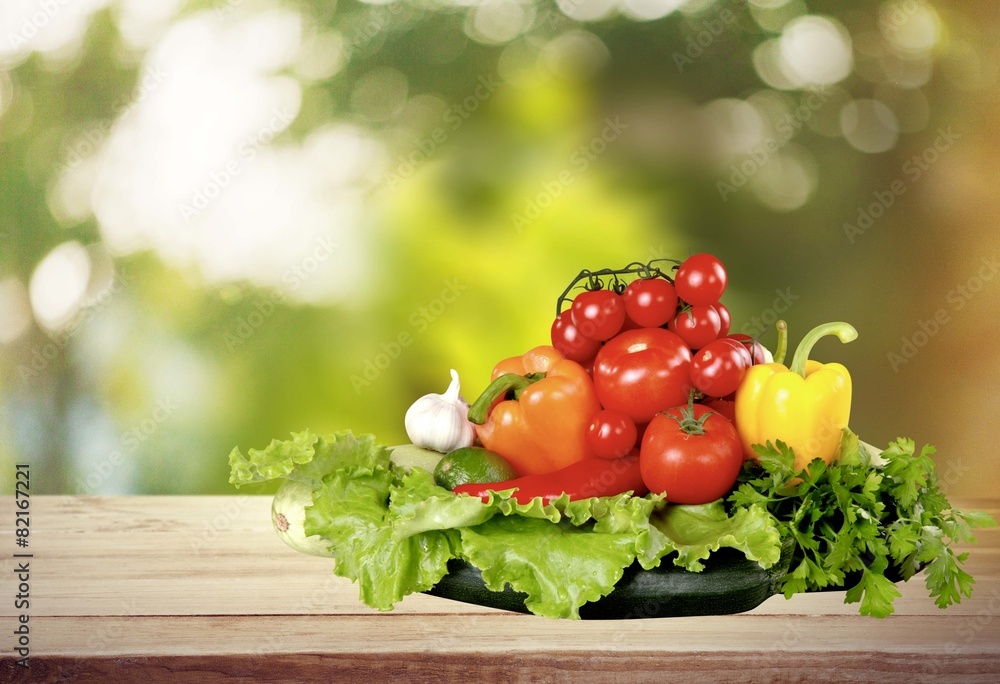 Vegetable. Fresh tasty vegetables isolated on white