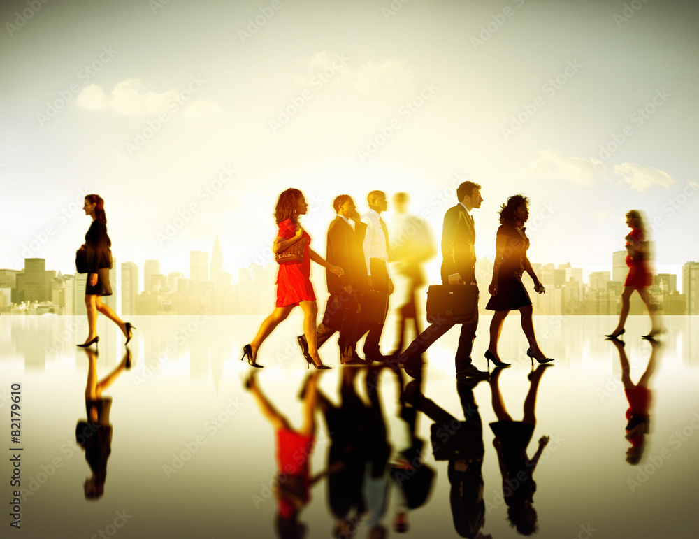 Business People Commuter Corporate Cityscape Pedestrian Concept