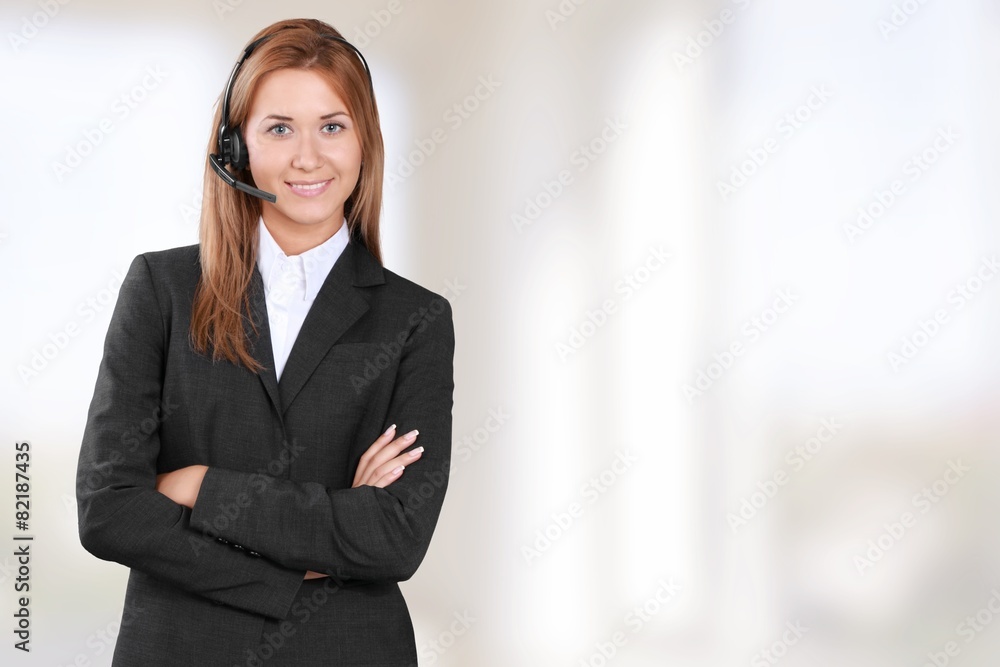 Customer Service Representative. Female customer service