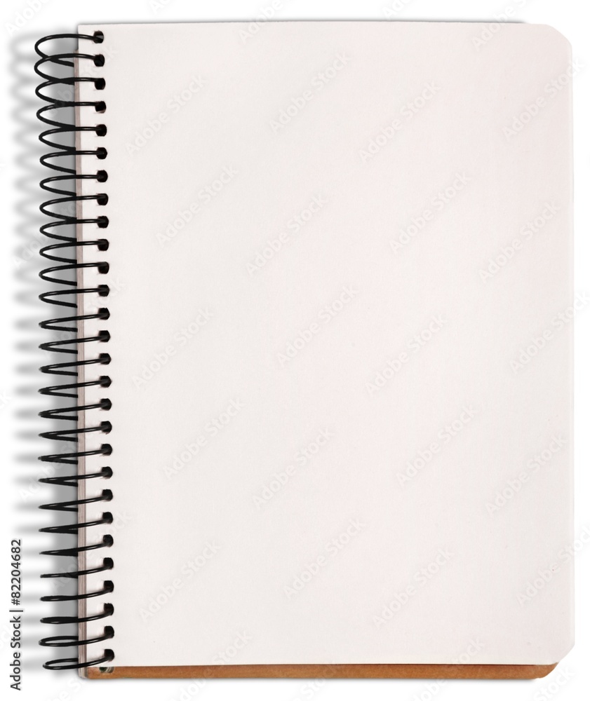 List. Paper page notebook. textured isolated on the white