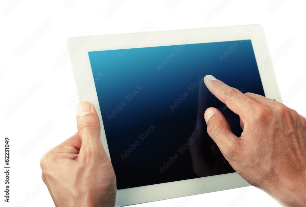 Finger Pointing on Digital Tablet.