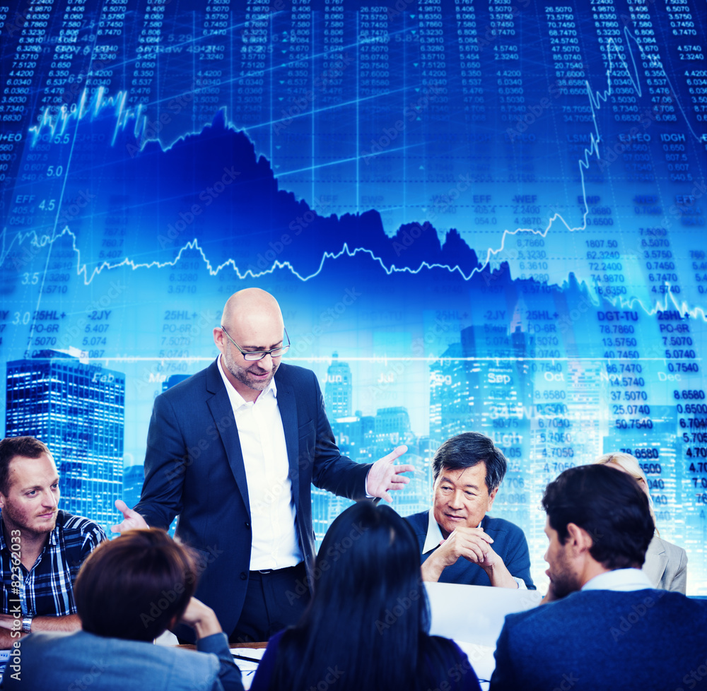 Business Team Discussion Stock Exchange Investment Concept