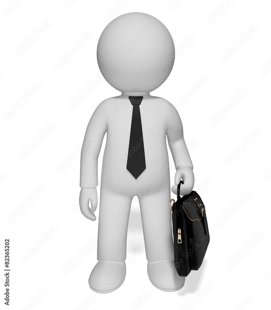 Three-dimensional Shape. 3D. Business man