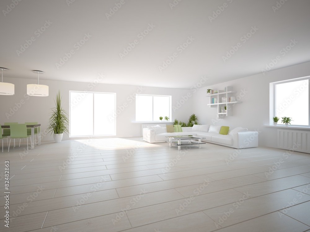 white interior design