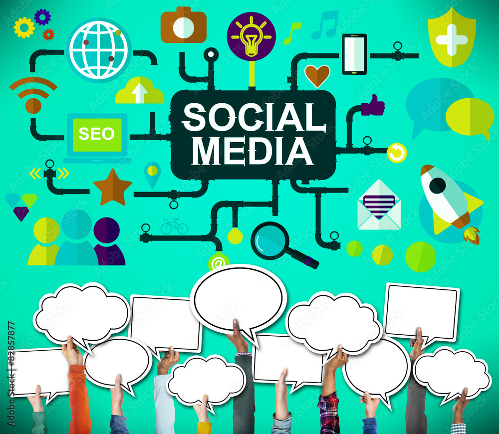 Social Media Social Networking Technology Connection Concept