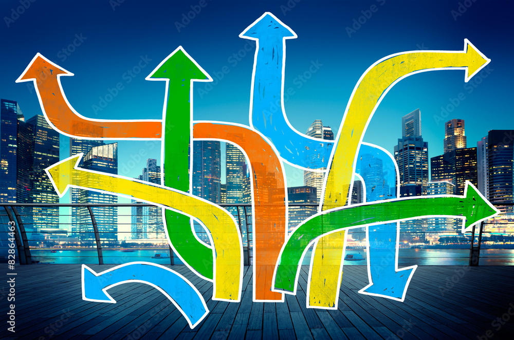 Directions Choice Change Change Decision Making Concept