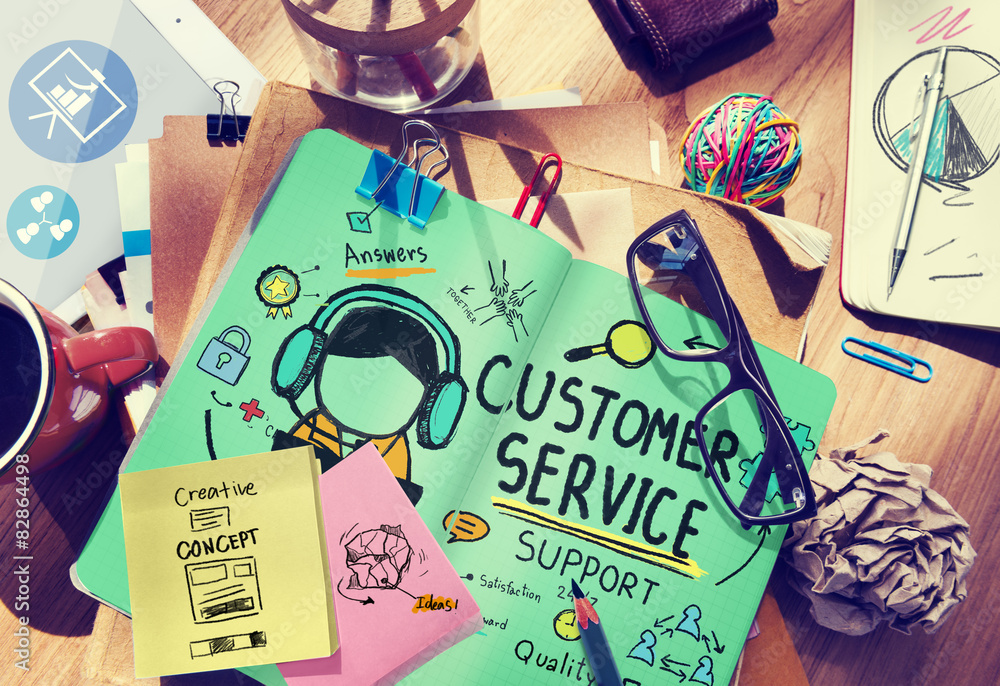 Customer Service Call Center Agent Care Concept