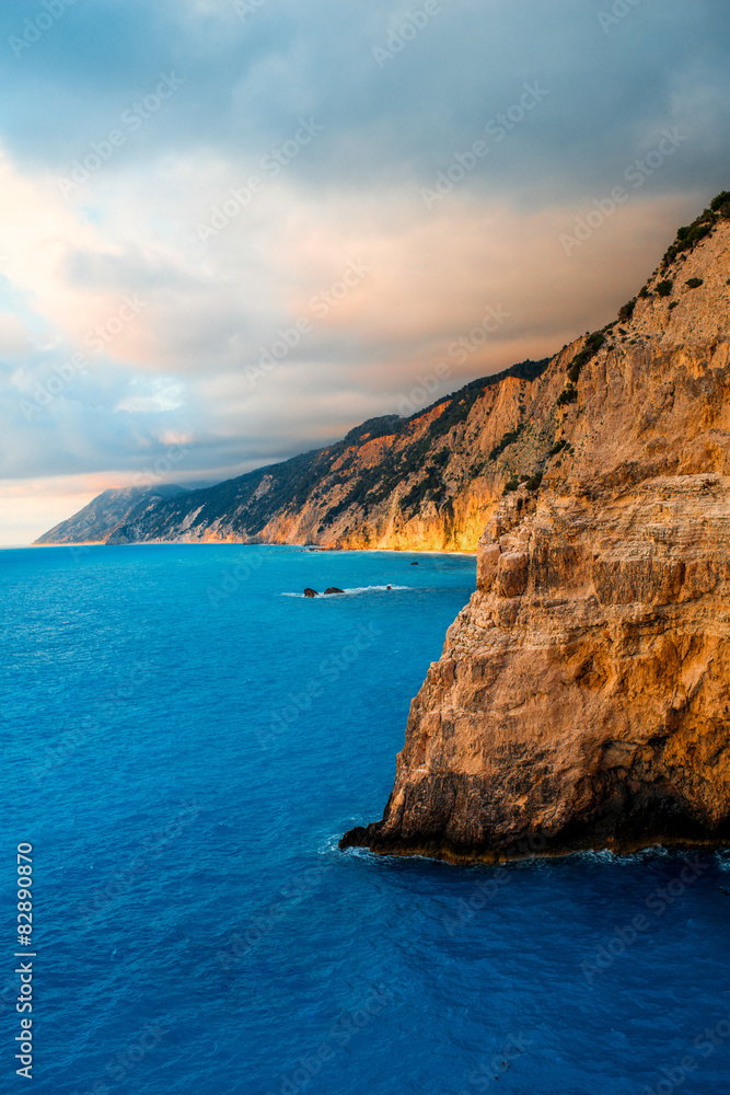 Porto Katsiki coast on Lefkada island