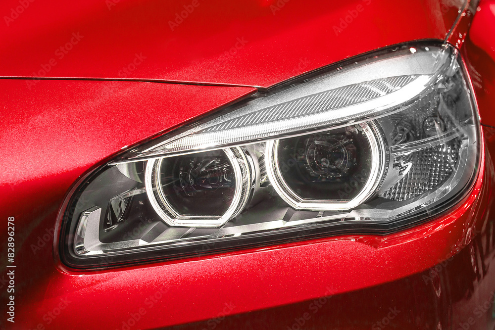 Close up of modern Car Head light