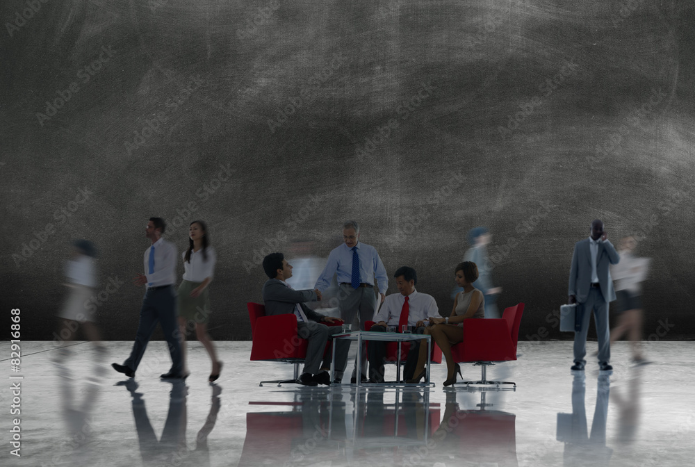 Back Lit Business People Traveling Airport Passenger Concept