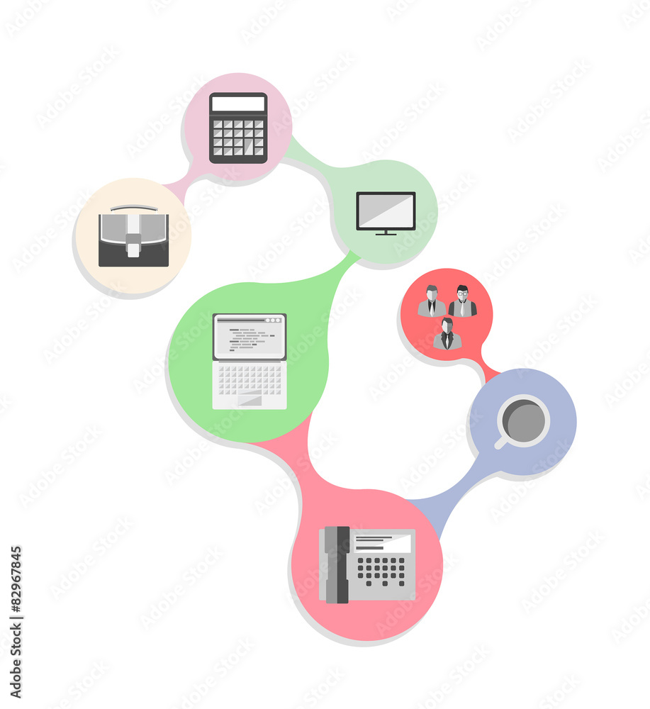 Office supplies and business vector