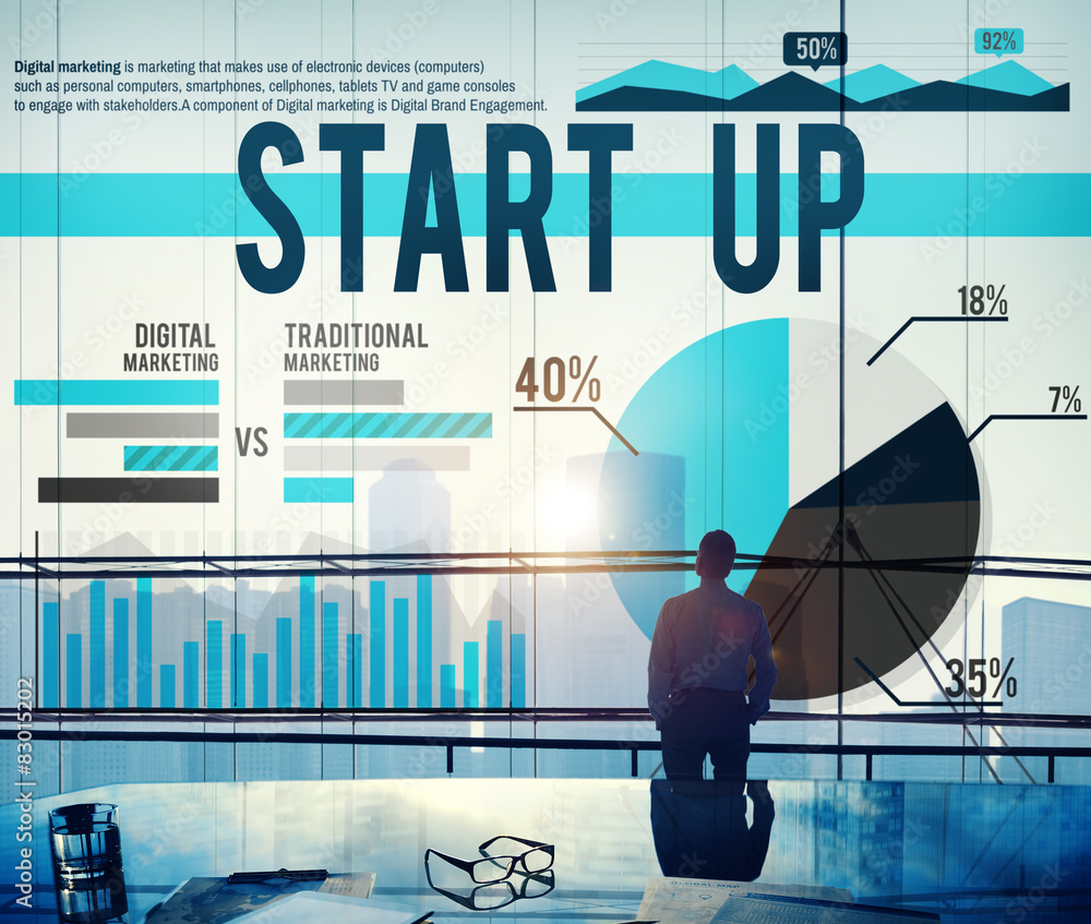 Start Up Business Marketing Success Concept